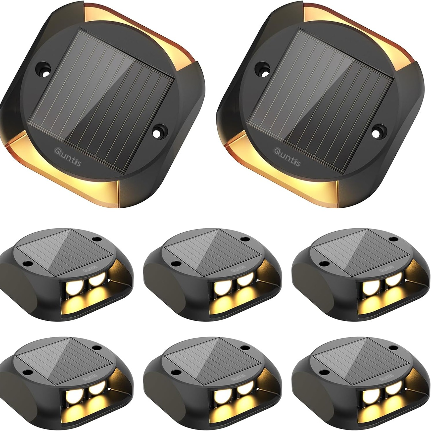 Quntis Two-Way Solar Driveway Lights (4 Pack)