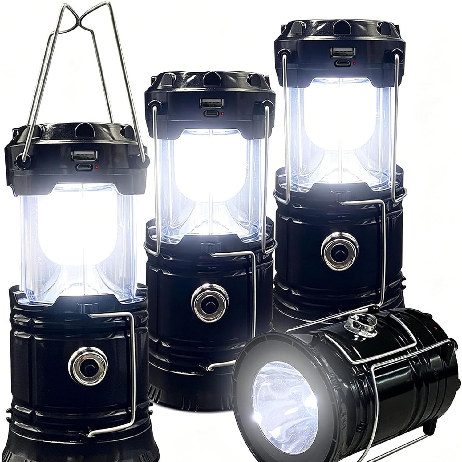 XTAUTO Solar Camping Lantern 4-Pack