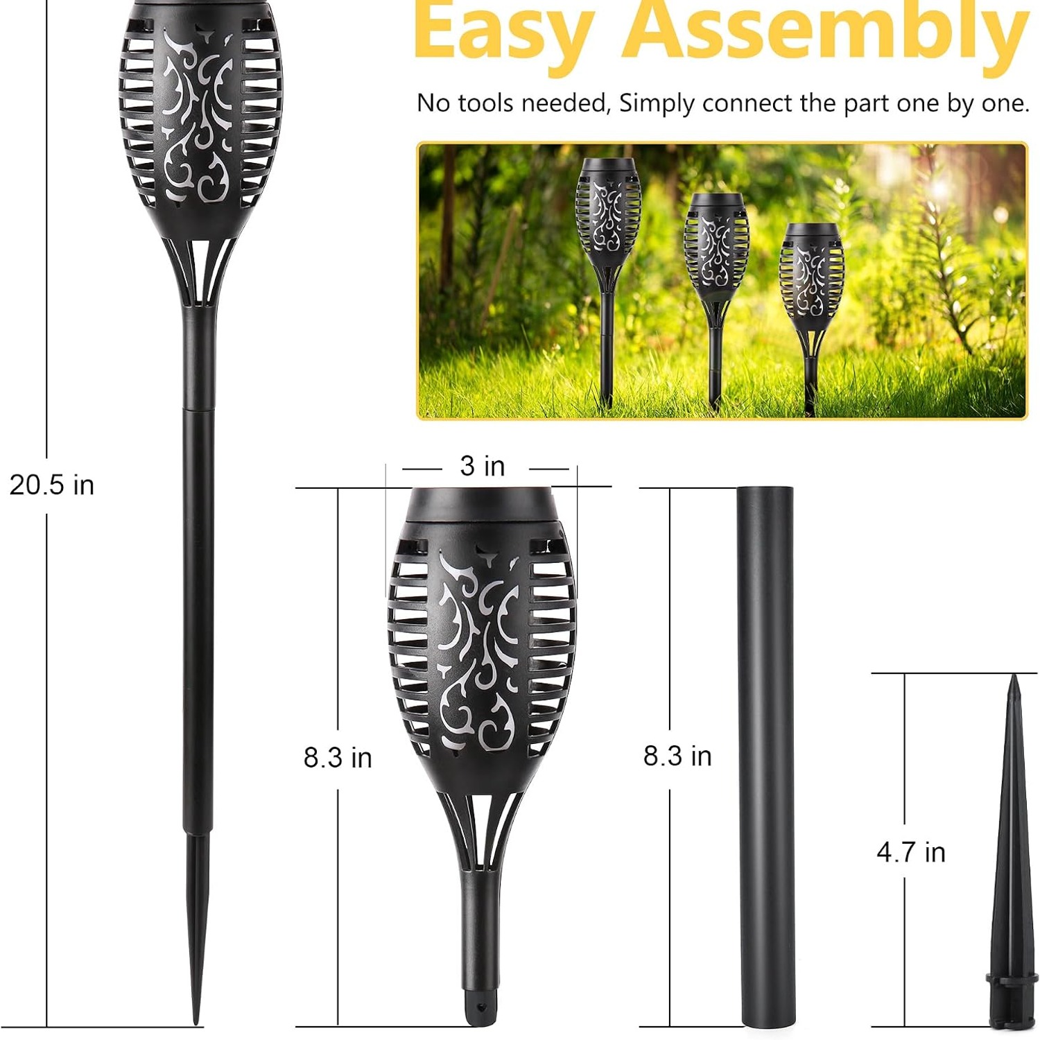 Toodour Solar Flame Torch Lights 12 Pack: image 7