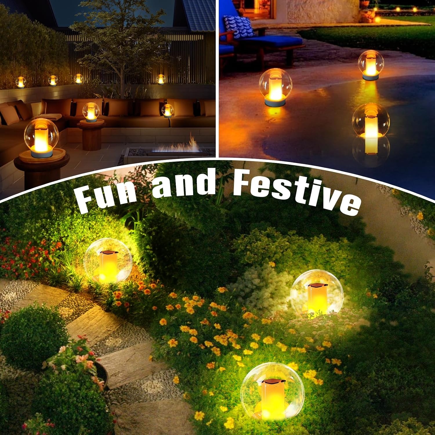 LanPool Solar Floating Pool Lights Set of 2