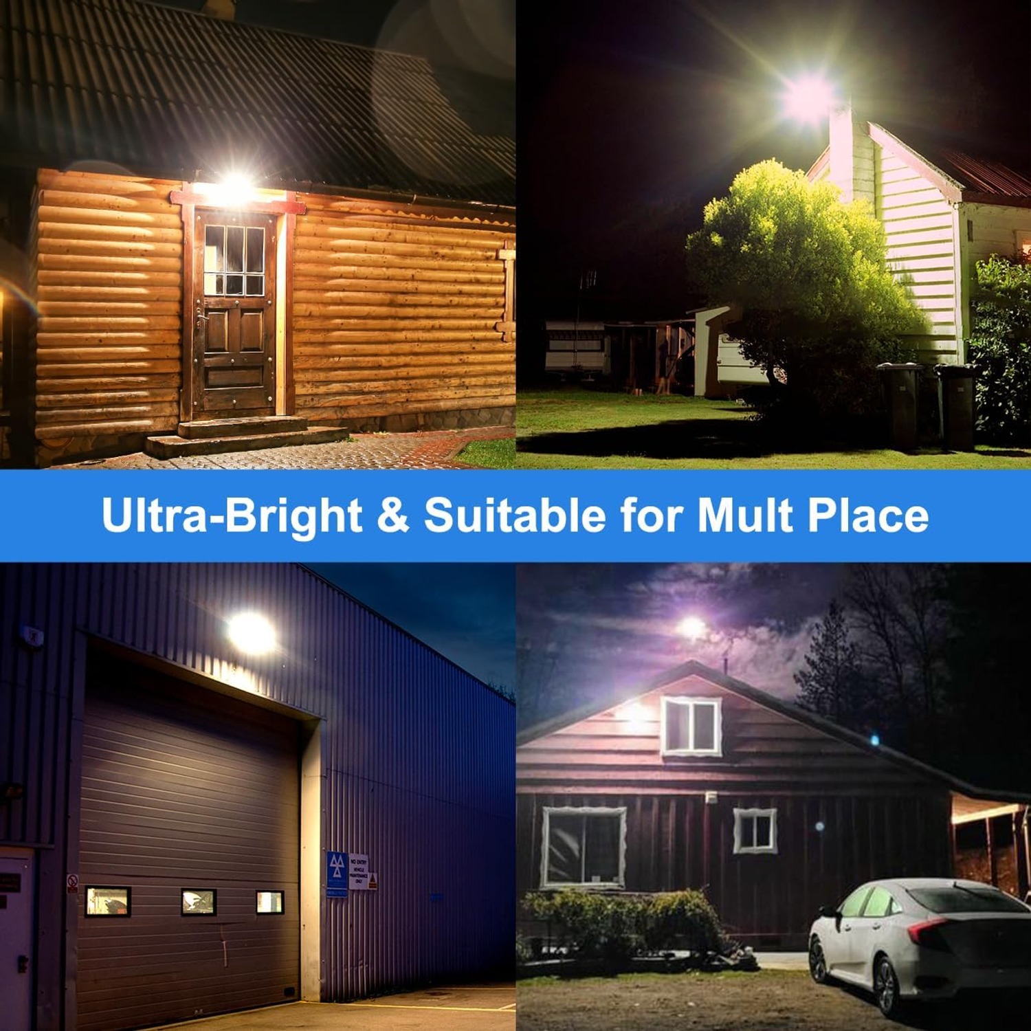 YACAISI Two-Pack Solar Street Light Set
