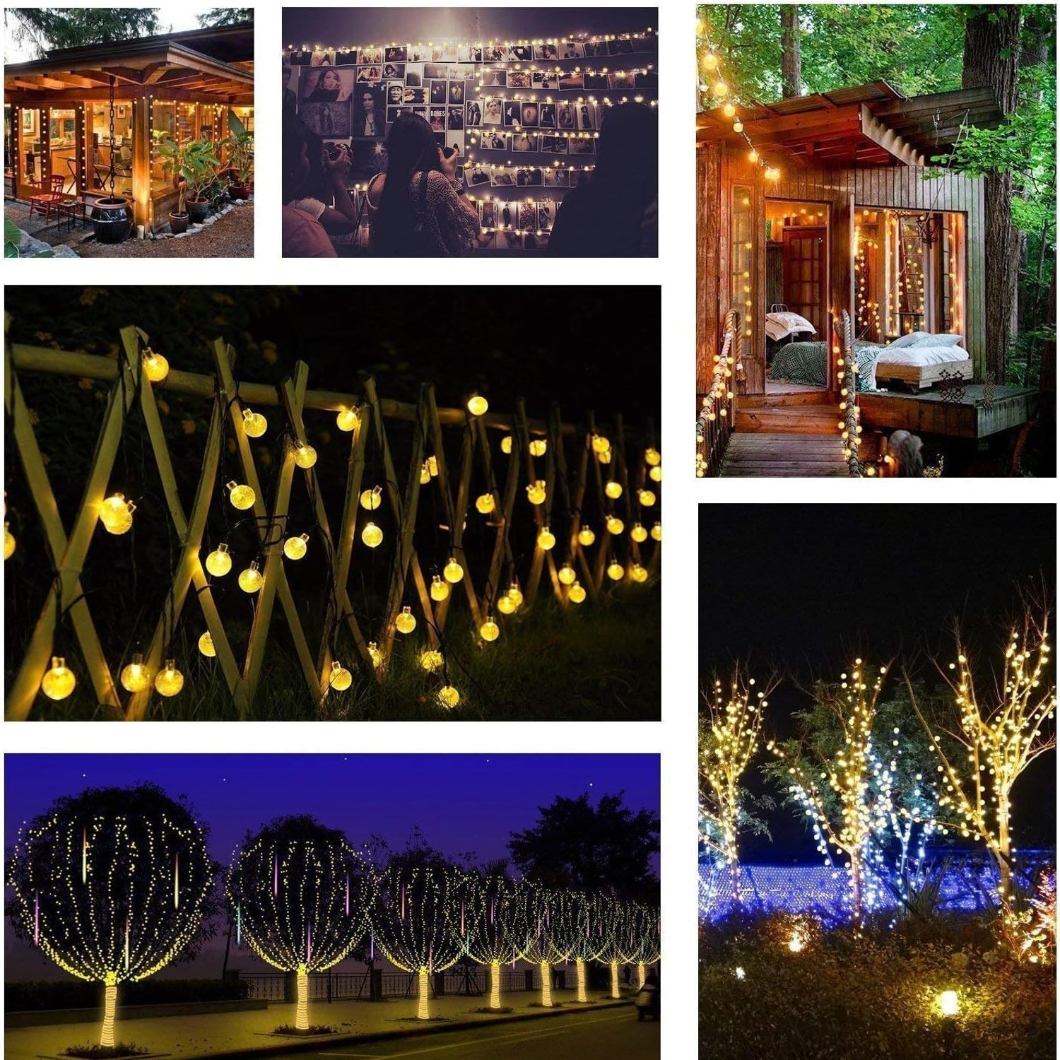 Toodour 11m Solar Globe String Lights