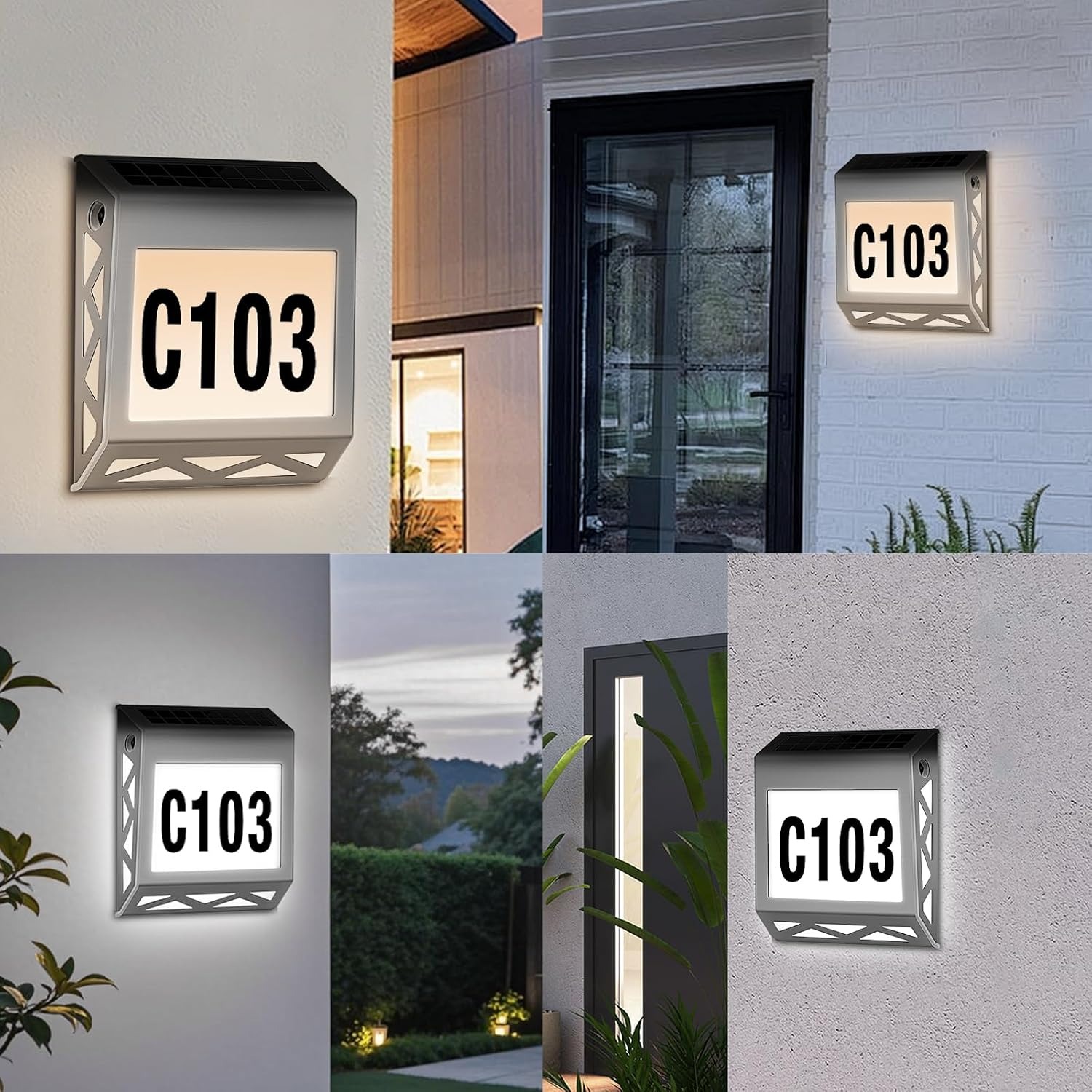 Joywoof Solar House Number Light