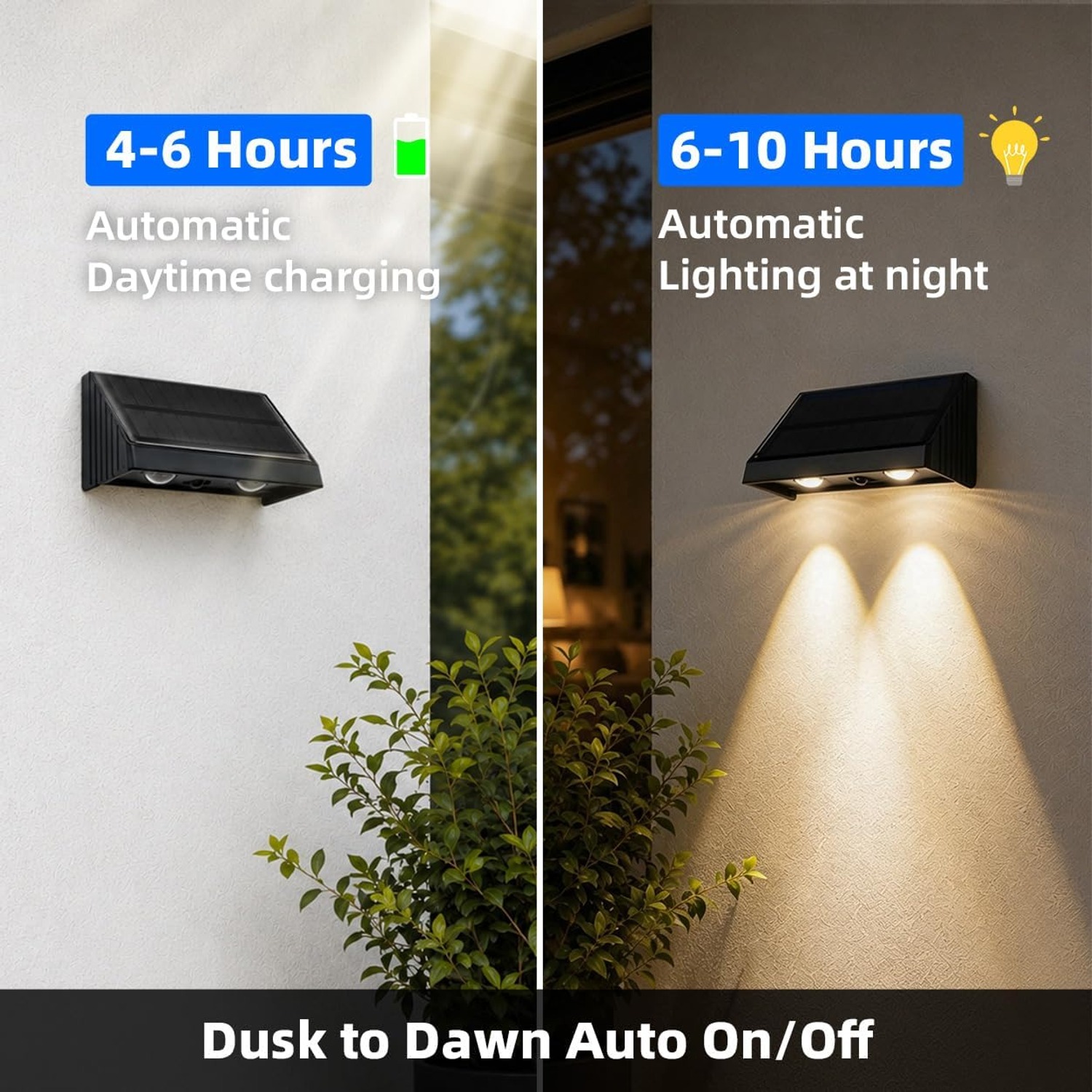 Solar Mailbox and Sign Downlights, Pack of 2